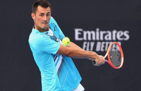 Bernard Tomic caught on the camera during a match.